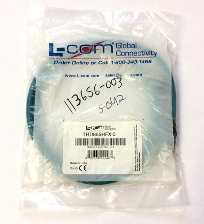 New L-Com TRD855HFX-3 High Flex Ethernet Cable, CAT-5E, 26 AWG, RJ45 / RJ45, 3 Feet