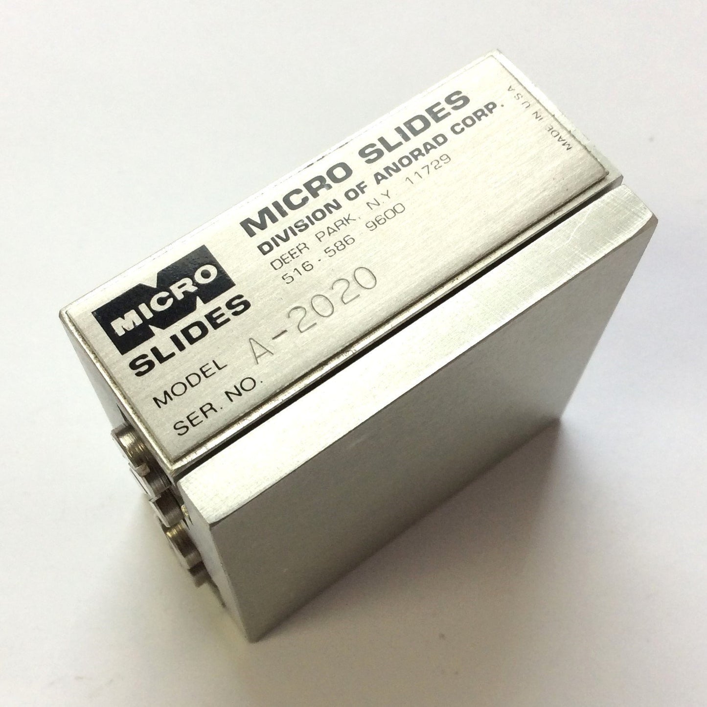 New – Open box Micro Slides A-2020 Cross Bearing Linear Positioning Slide Stage 2"x2" Travel 1"