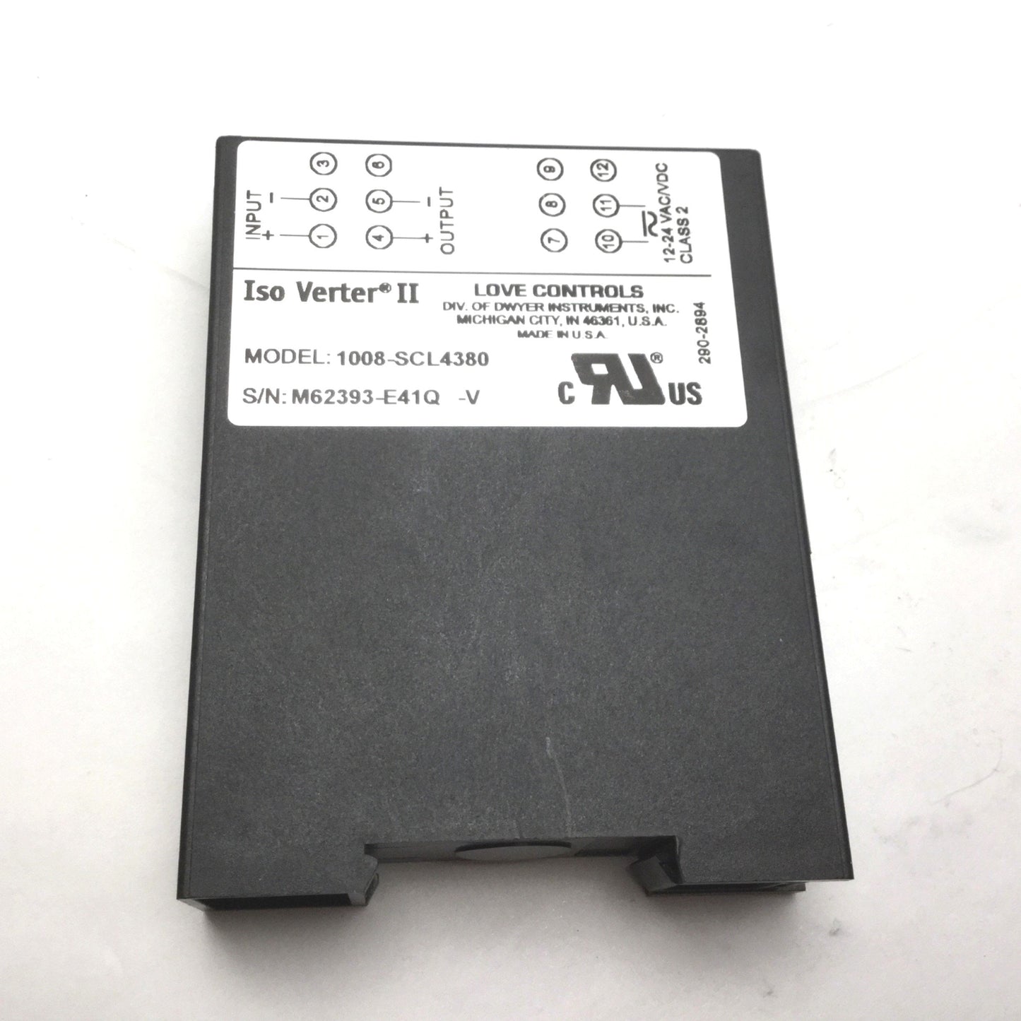 Used Love Controls 1008-SCL4380 Iso Verter II Signal Conditioning Module 12-24VDC/AC