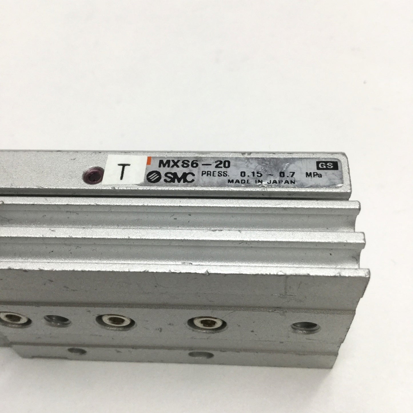 Used SMC MXS6-20 Air Slide Table Guided Cylinder 6mm Bore, 20mm Stroke, 0.15-0.7MPa