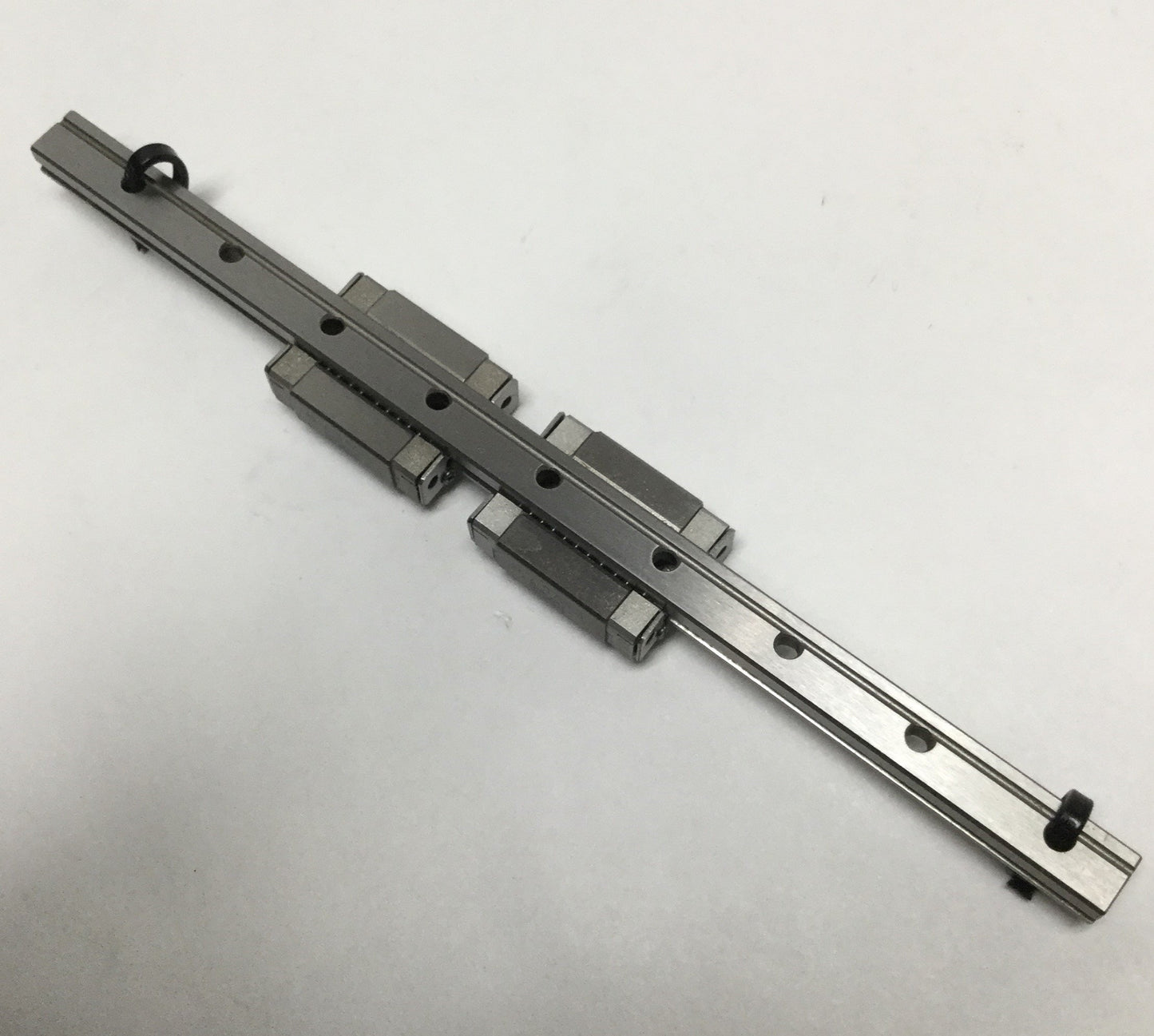 Used IKO LWL7B Linear Way 140mm Guide Rail w/ (2x) Ball Bearing Carriage Slide Blocks