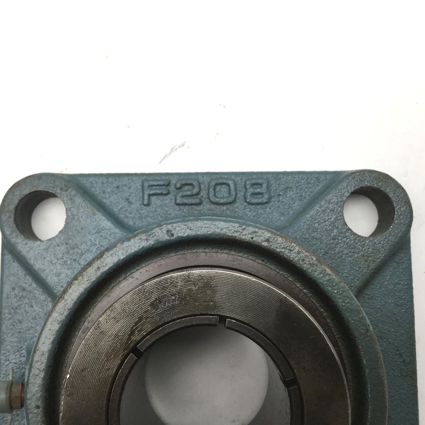 Used ASAHI KHF208 Eccentric Collar Locking 4-Bolt Flange Bearing Shaft Diameter 40mm