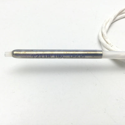 Used T118 UEC 0408 Bare 3 Wire RTD Probe Length: 2" Probe Width: 0.2" Lead Length: 1'