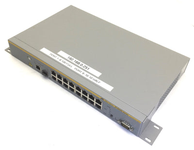 Used Allied Telesyn AT-8000S/16 Fast Ethernet Switch, 100-240VAC, .75A, 50-60Hz