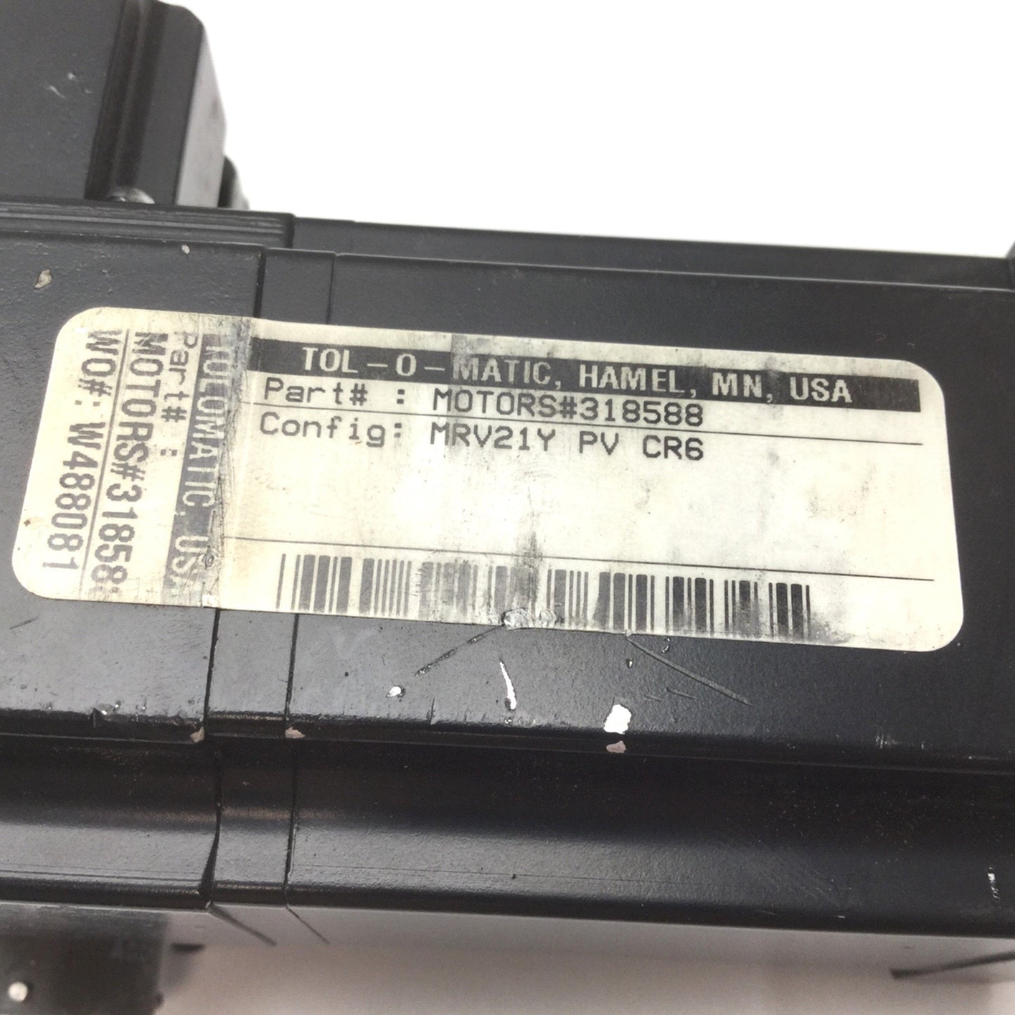 Used Tolomatic MRV21YPVCR6 Brushless Servo Motor for Axiom DV / DB Drives, 0.5" Shaft