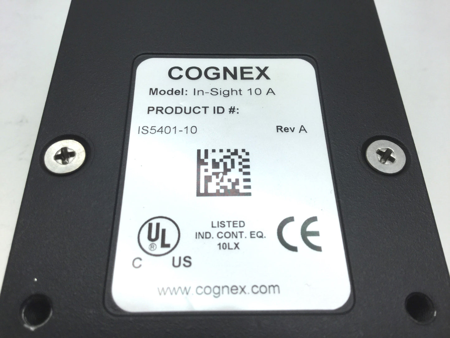 Used Cognex In-Sight IS5401-10 Camera Voltage 24VDC 1/3"CCD, 1024x768, Job 32MB