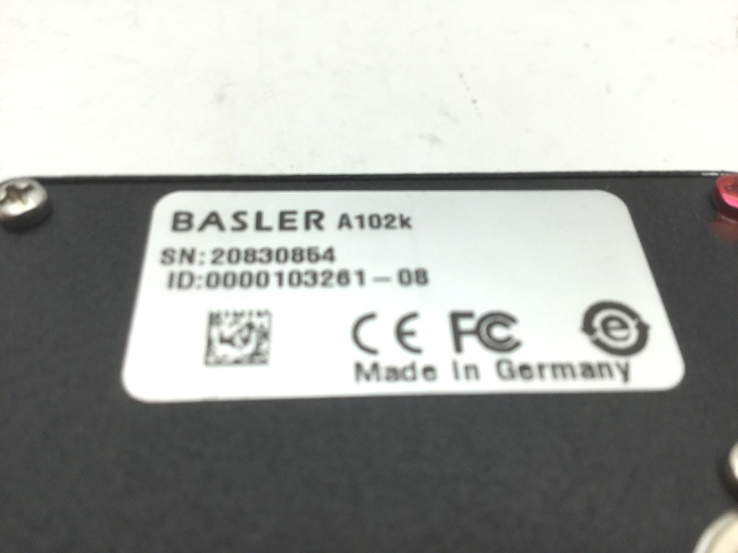 Used Basler A102K Machine Vision Camera Sony ICX285 CCD 2/3 C-Mount 12V DC 1392x1040