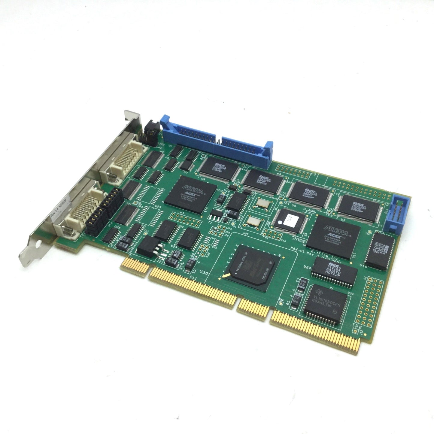 Used Bitflow R64C-3.4-1581-D Frame Grabber Card, PCI-X, 2x Camera Link