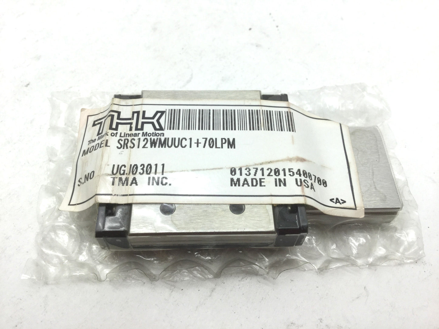 NEW THK SRS12WMUUC1+70LPM Linear Bearing 40mm x 44mm , Rail Length: 70mm