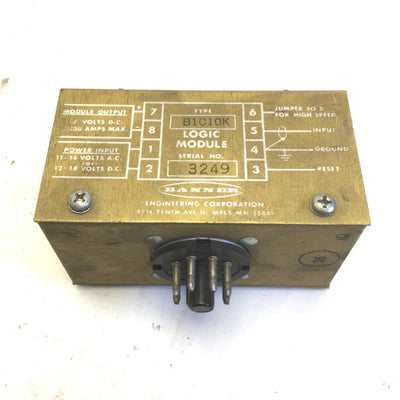 Used Banner B1C10K BIC Preset Counter Module, Input: 11-14VAC/12-18VDC, 0000-9999