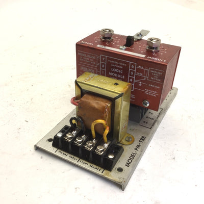 Used Power/Mation PM-TRB Base With Banner B5R Logic Module Photoelectric Amplifier