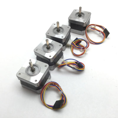 New Other Lot of 4 Minebea 17PM-K306-01V Stepper Motor, Angle/Step: 1.8ø, Shaft: 5mm