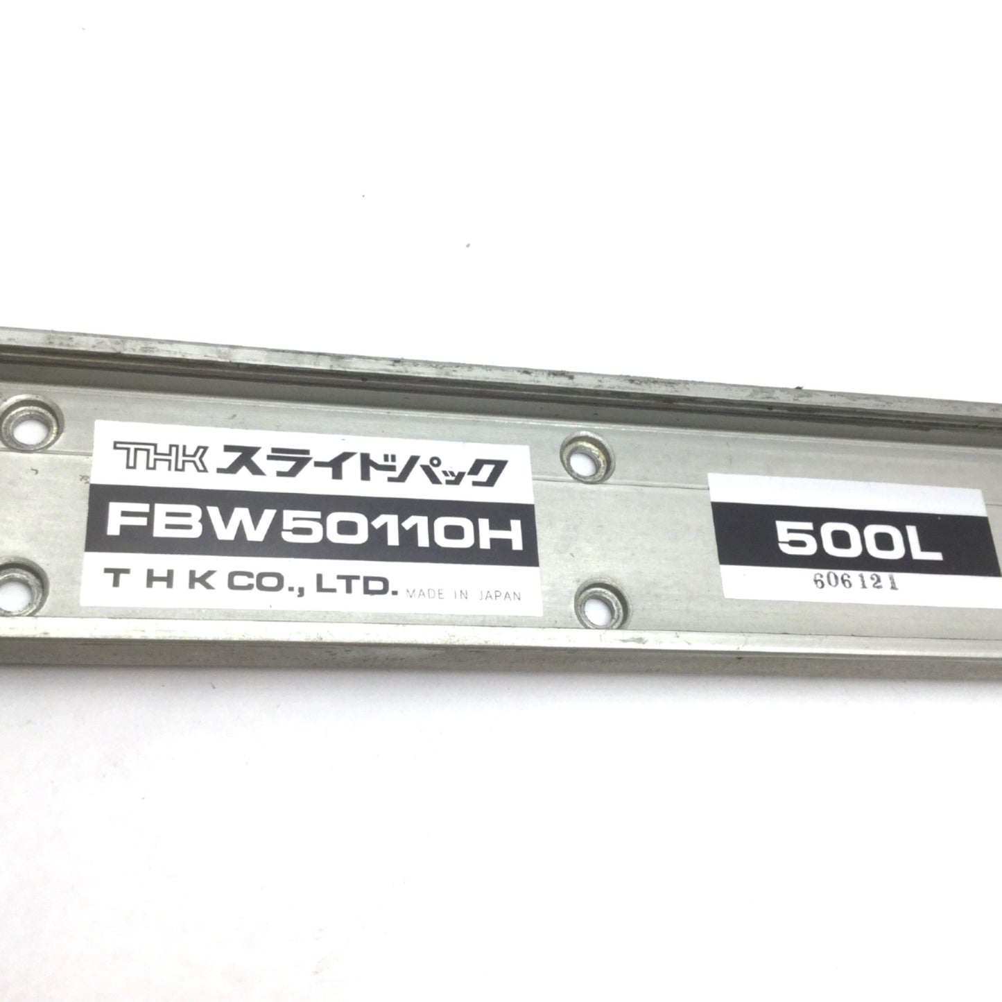 Used THK FBW50110H 500L Stainless Steel Slide Pack, Travel: 370mm, Plate: 85 x 126mm