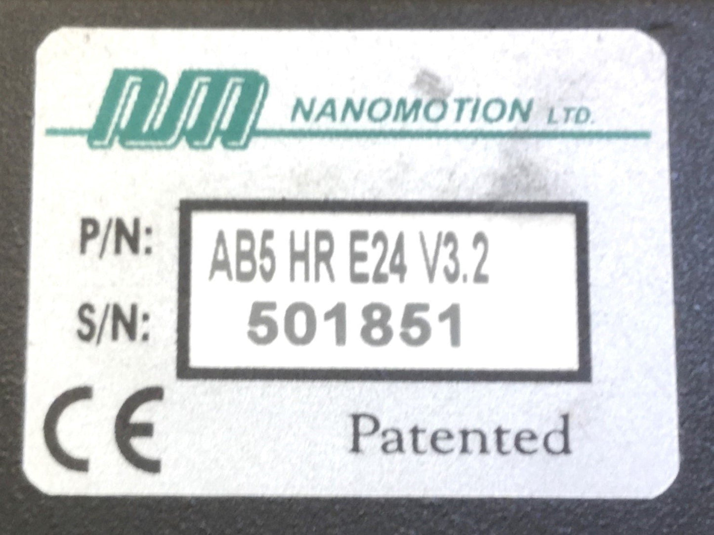 Used Nanomotion AB5 HR E24 V3.2 AB5 Driver Box, 24VDC Sampling Resolution: 10 Bits