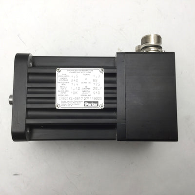 Used Parker CM921XE-5617 Brushless Hollow Shaft Servo Motor 340VDC, 1.4KW, 10,600 RPM