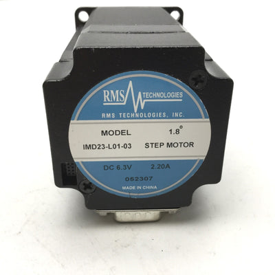 Used RMS Technologies IMD23-L01-03 1.8ø Bipolar Stepper Motor 2-Phase 6.3VDC 2.20A