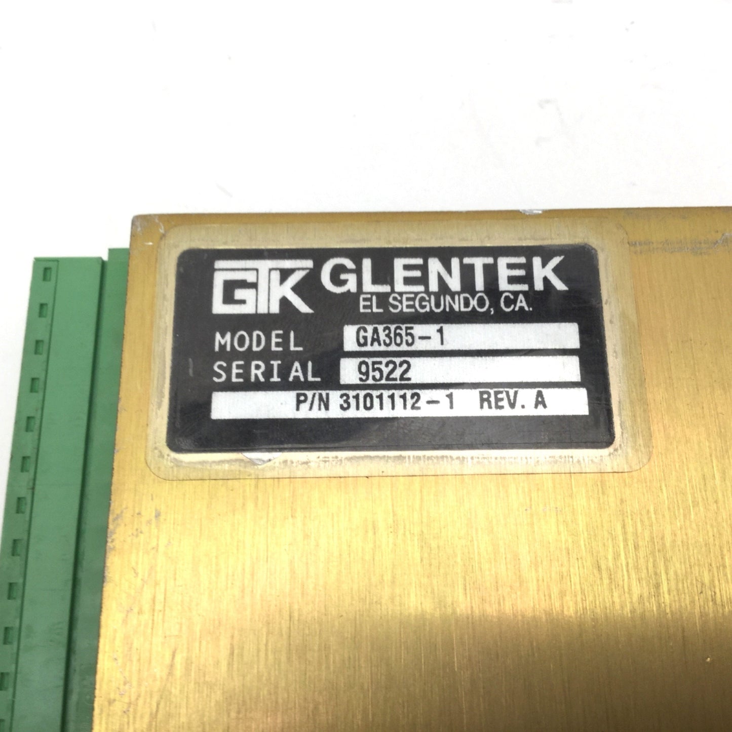 Used Glentek GA365-1 P/N 310112-1 Rev. A Servo Motor Controller