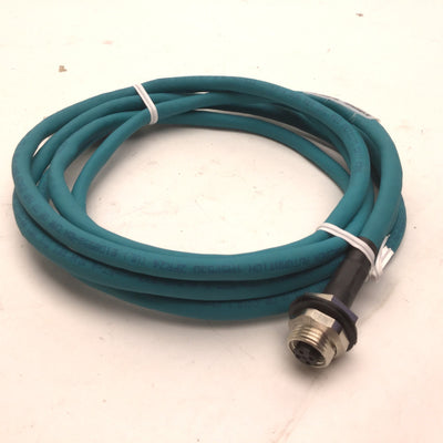 Used Lumberg Automation 0985 YM57530 104/2.5M Industrial Ethernet Cable, 2.5m, CAT 5e