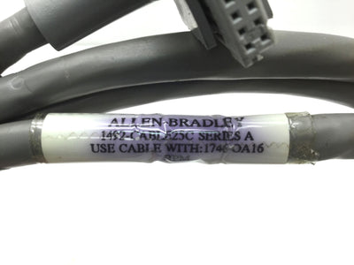 Used Allen Bradley 1492-CABLE25C Series A Controller Cable For Use With 1746-OA16