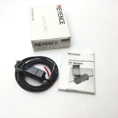 Used KEYENCE LV-51M Digital Laser Sensor Amplifier Main Unit NPN 2-Channels 12-24VDC