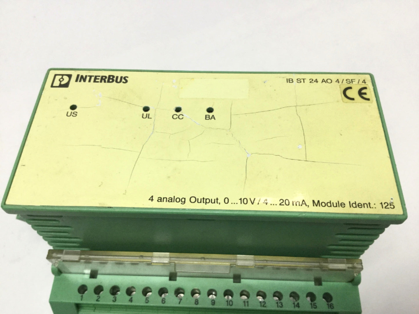 Used Phoenix Contact IB ST 24 AO 4/SF4 Analog Output Module 4-Channel, 4-20mA, 0-10V