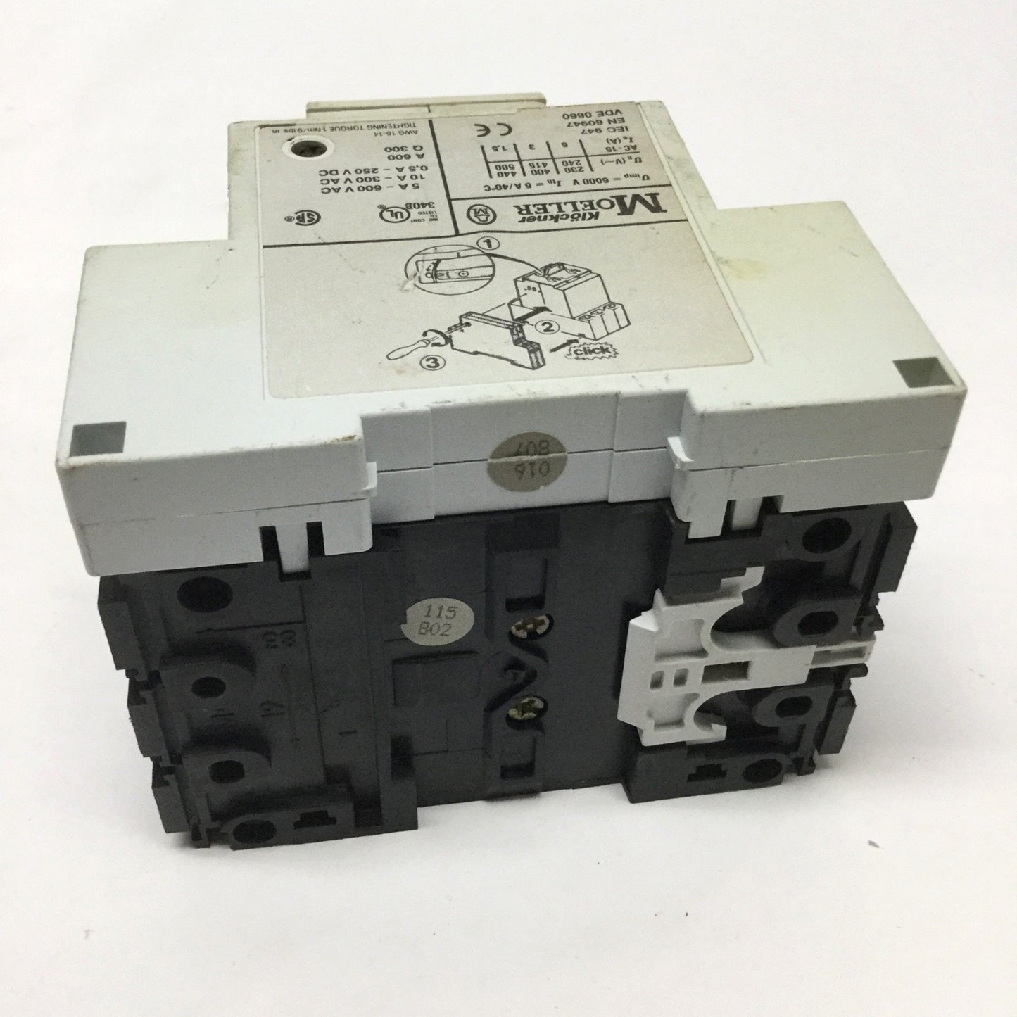 Used Moeller ZM-1,6-PKZ2 Adjustable Motor Protector, 3PH, 0.75HP, 1-1.6A /14-22A