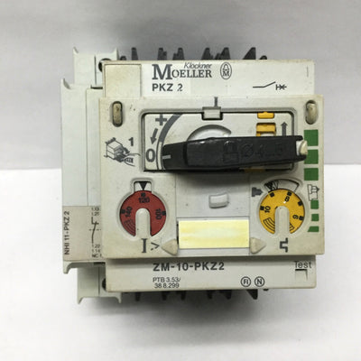 Used Moeller ZM-10-PKZ2 Adjustable Motor Protector, 3PH, 5HP, 6-10A /80-140A