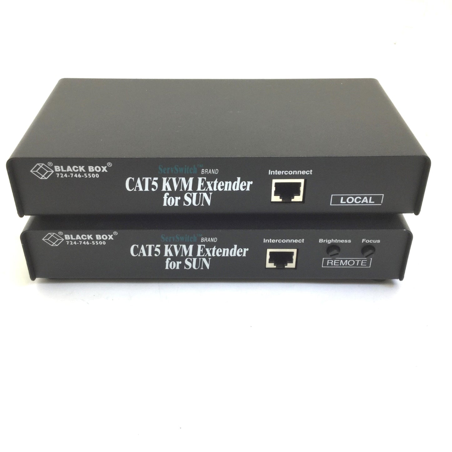 Used Black Box ACU1004A CAT5 KVM Extender, Version: 49S103 (L), 45S103 (R)