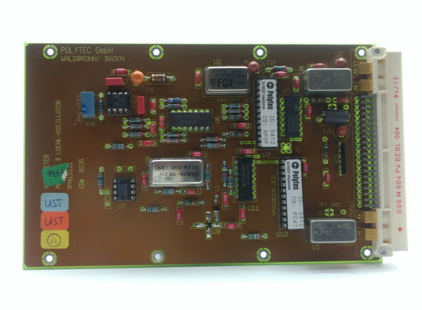 Used Polytec VM301-2261D Laser Vibrometer Oscillator Board, From Polytec OFV-3001