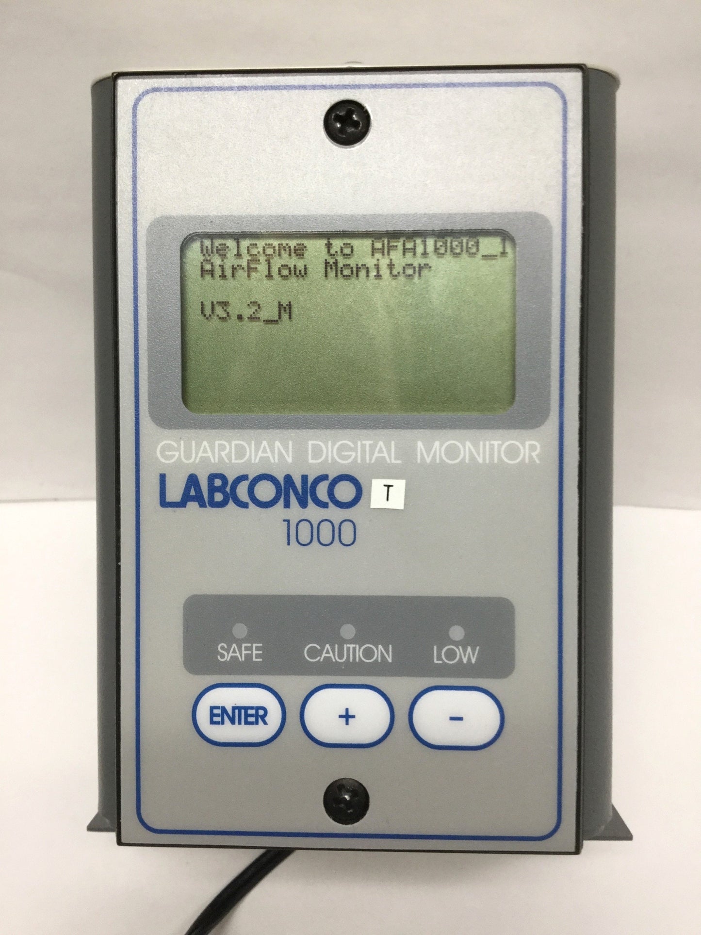 Used Labconco 1000 Guardian Digital Monitor Low Airflow Alarm Sensor w/ Hood Housing