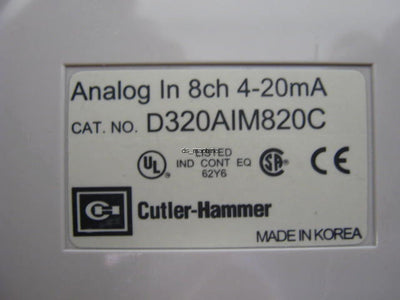 Used Cutler Hammer D320AIM820C 8 Channel Analog Input Module