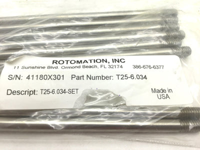 New Rotomation T25-6.034 Replacement Tie Rod Set for A3 Actuator