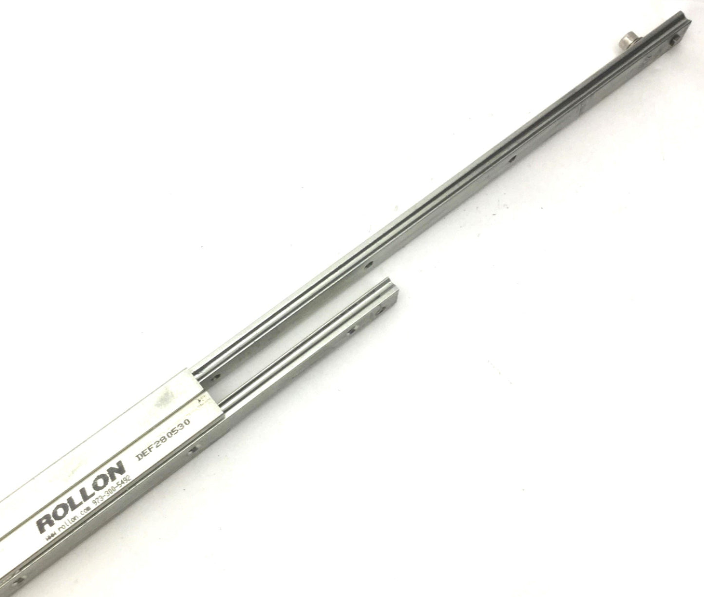 Used Rollon DEF28-530-548 Heavy Duty Telescopic Guide Rail, 530mm Long, 548mm Stroke