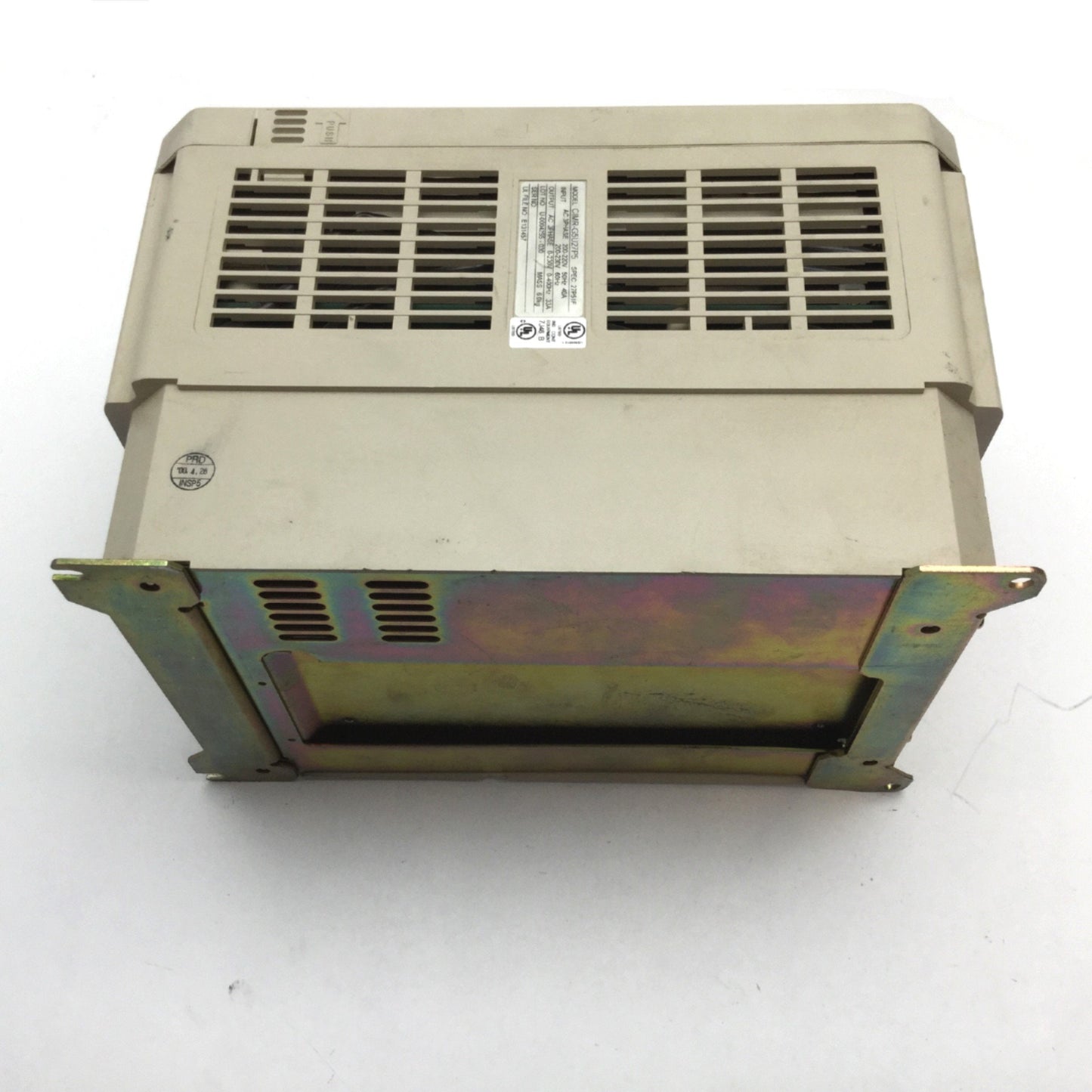 Used Yaskawa CIMR-G5U27P5 Inverter Drive, 3-Phase, With JVOP-130U Operator *Damaged*