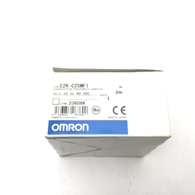 New Omron E2K-C25MF1 Capacitive Proximity Sensor, Sense Distance: 25mm 12-24VDC PNP