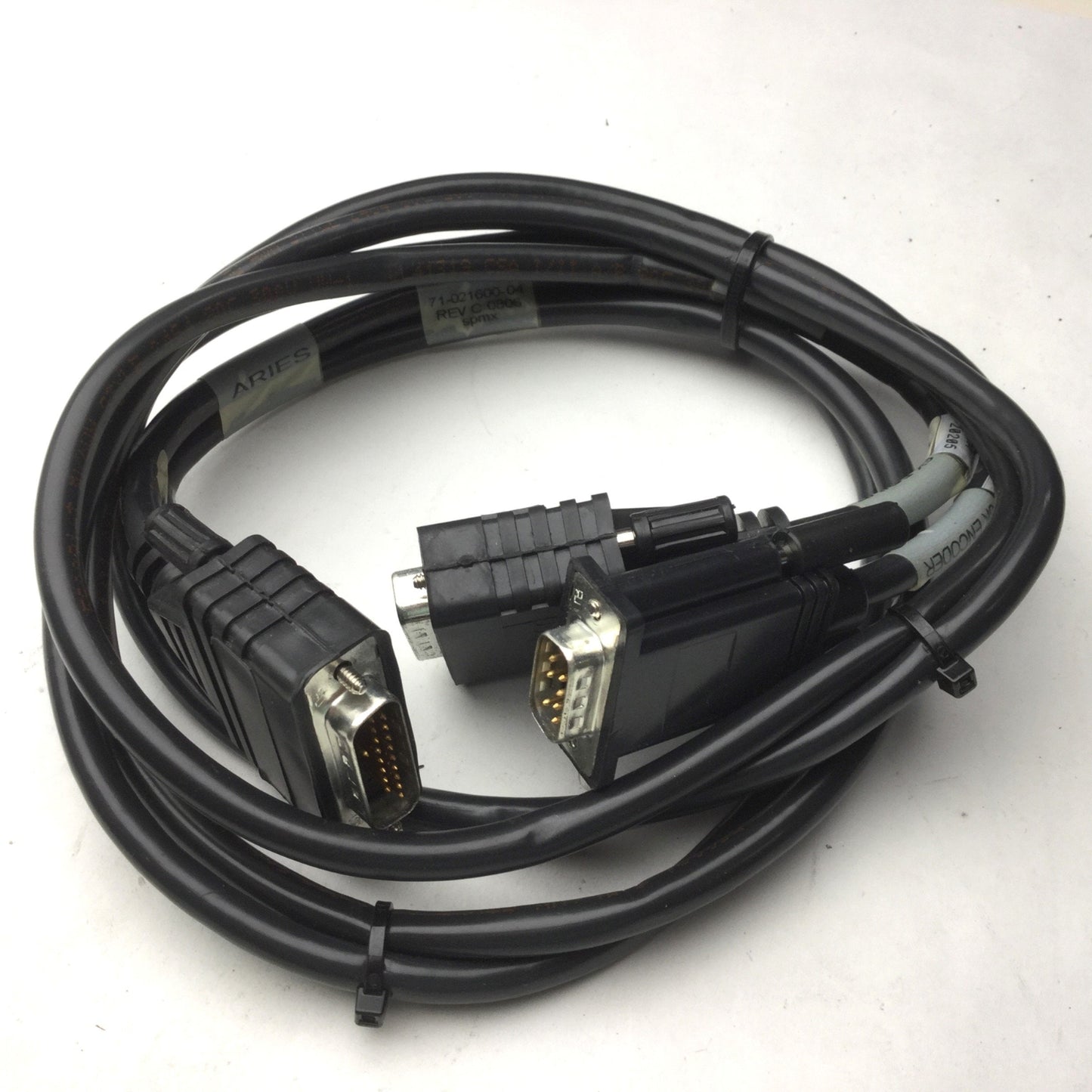 Used Parker Compumotor 71-021600-04 Command Cable, Rev C, Aries to 6K Encoder & Drive