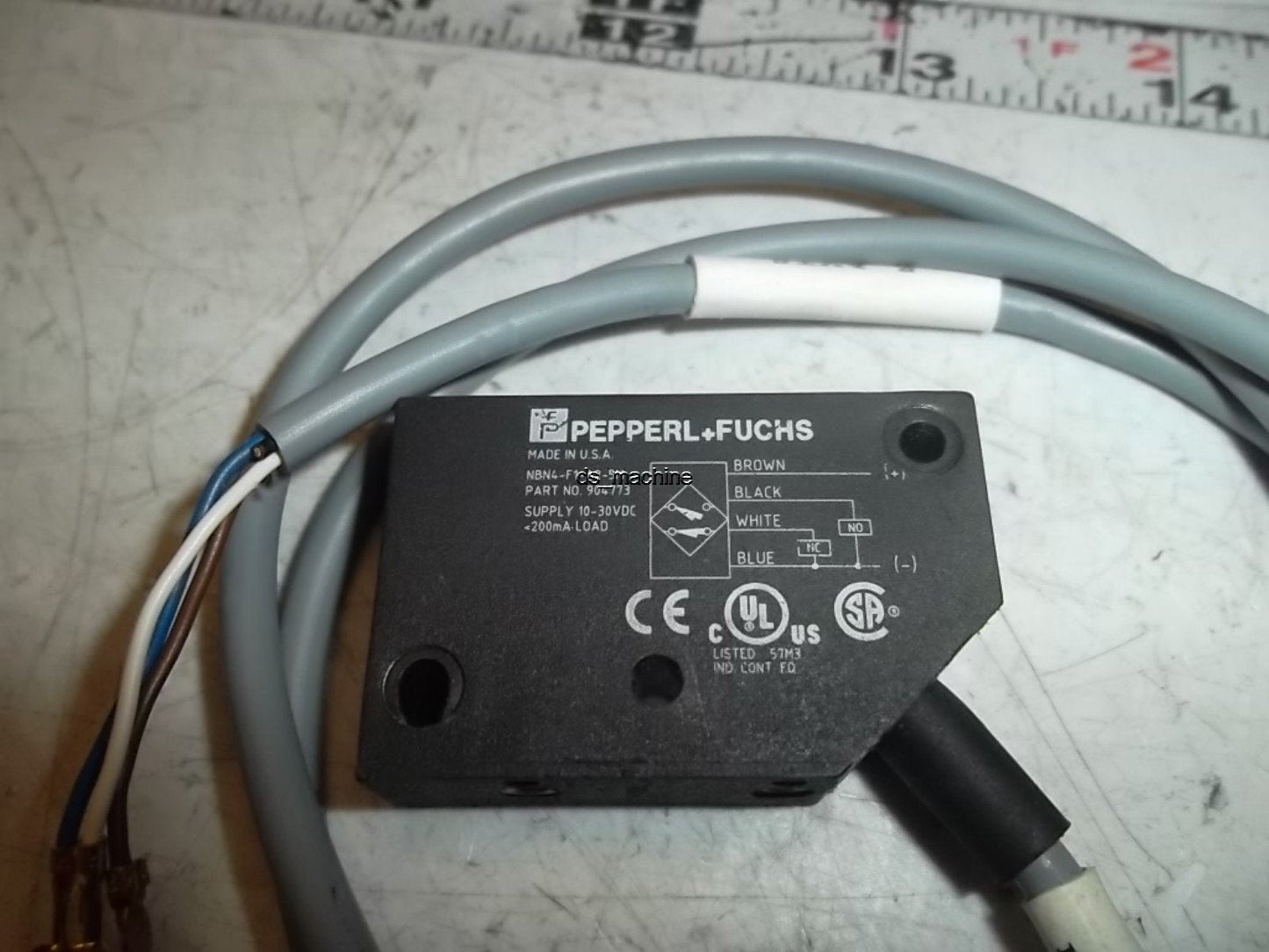 Used Pepperl+Fuchs NBN4-F1-A2-5M Proximity Sensor Voltage: 10-30VDC 200mA Load