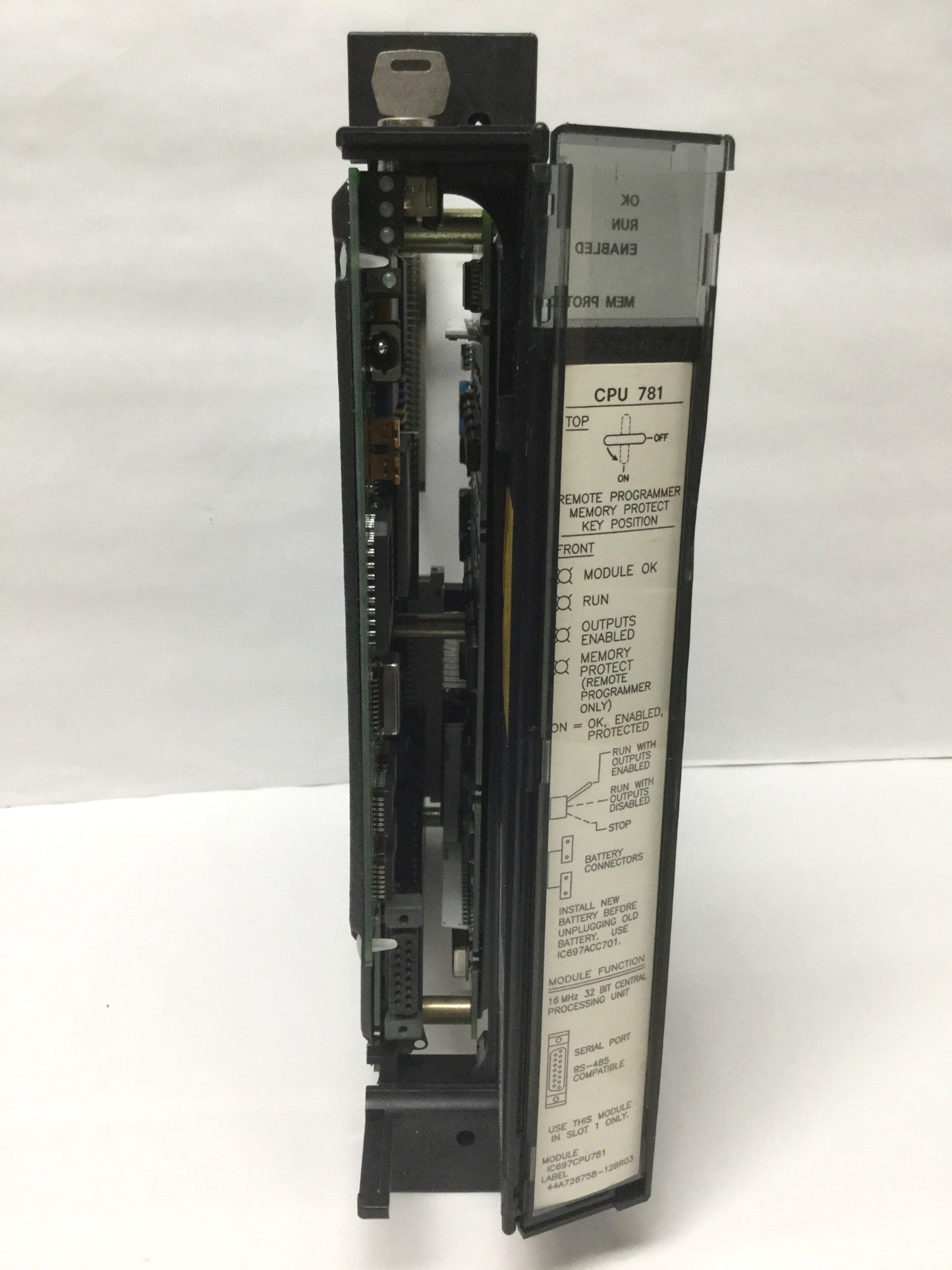 Used Fanuc IC697CPU781-JE Series 90-70 Central Processor Unit 16MHz, 32-bit, w/1 Key