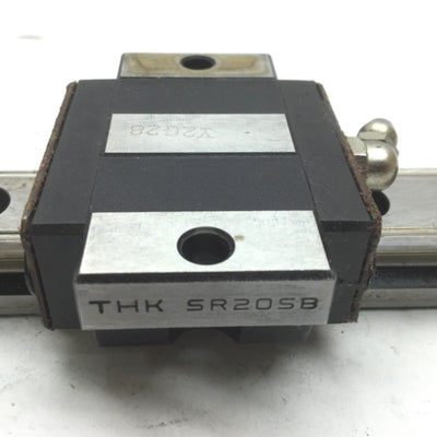 Used THK SR20SB Linear Bearing W Linear Rail Length: 330mm Width: 20mm Height: 15.4mm