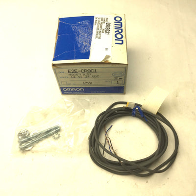 New Omron E2E-CR8C1 Proximity Switch, Sensing Distance: 0.8mm, Voltage: 12-24VDC