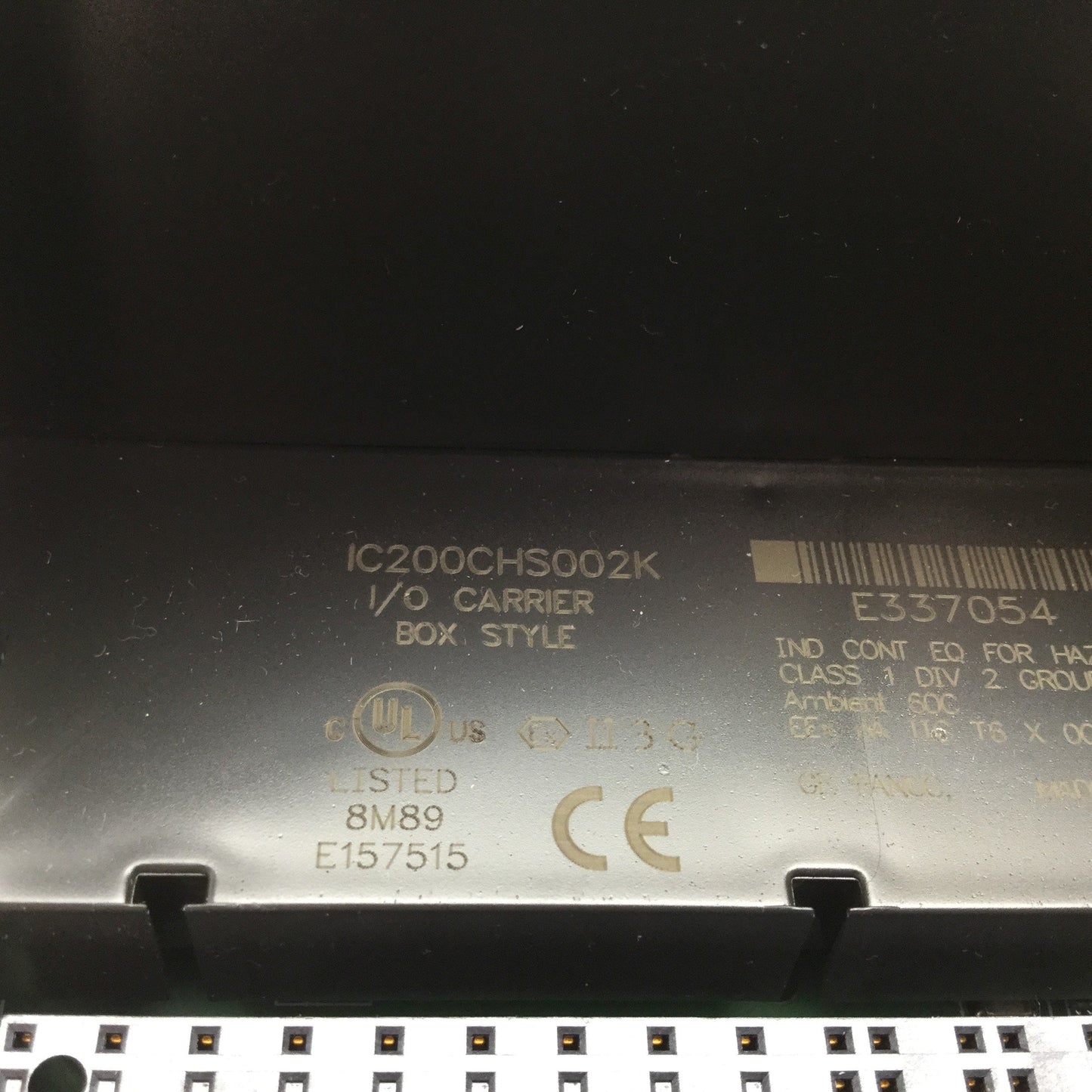 Used GE Fanuc IC200MDL742B VersaMax PLC Output Module, With IC200CHS002K I/O Carrier