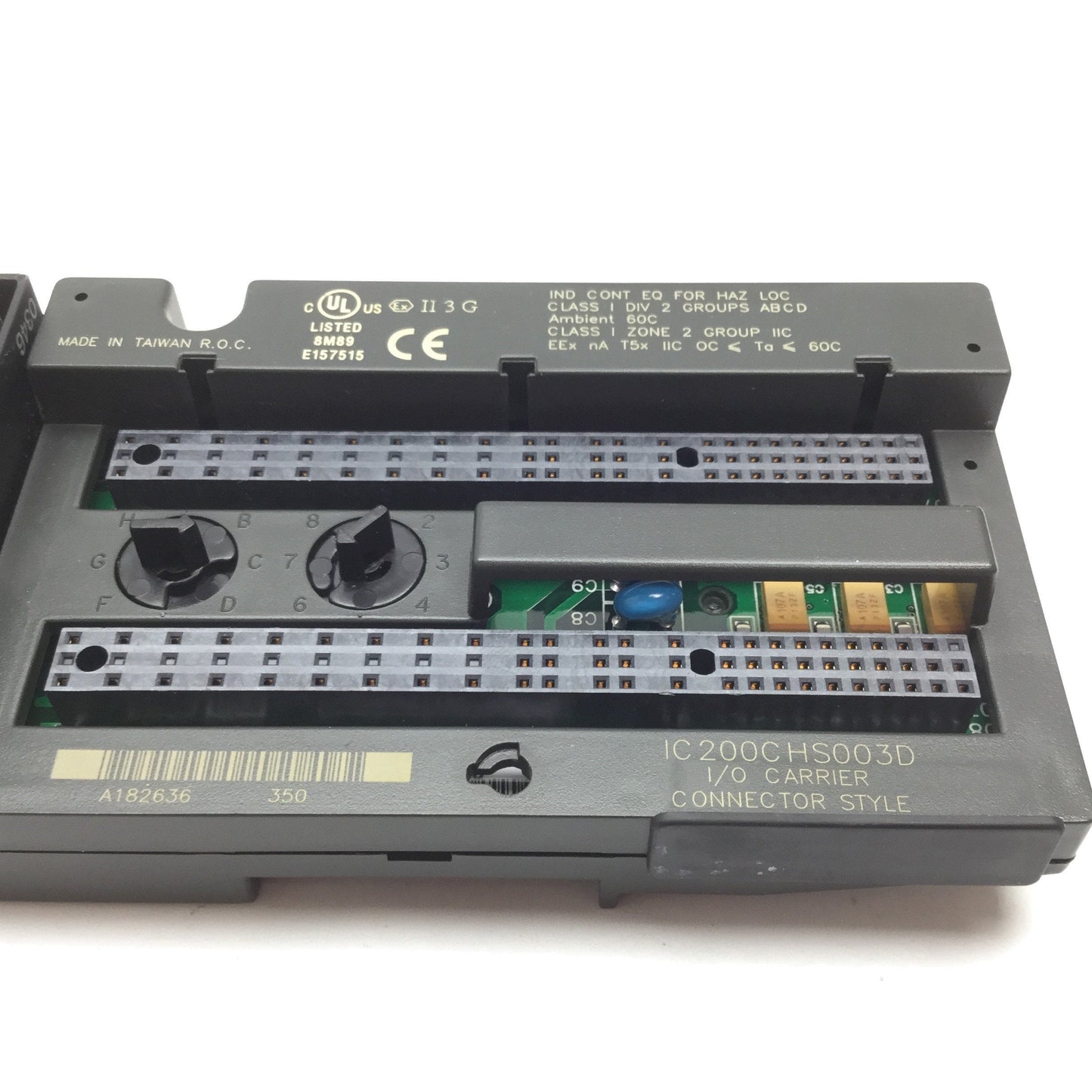 Used GE Fanuc IC200MDD842C VersaMax PLC Discrete I/O Module With IC200CHS003D Carrier