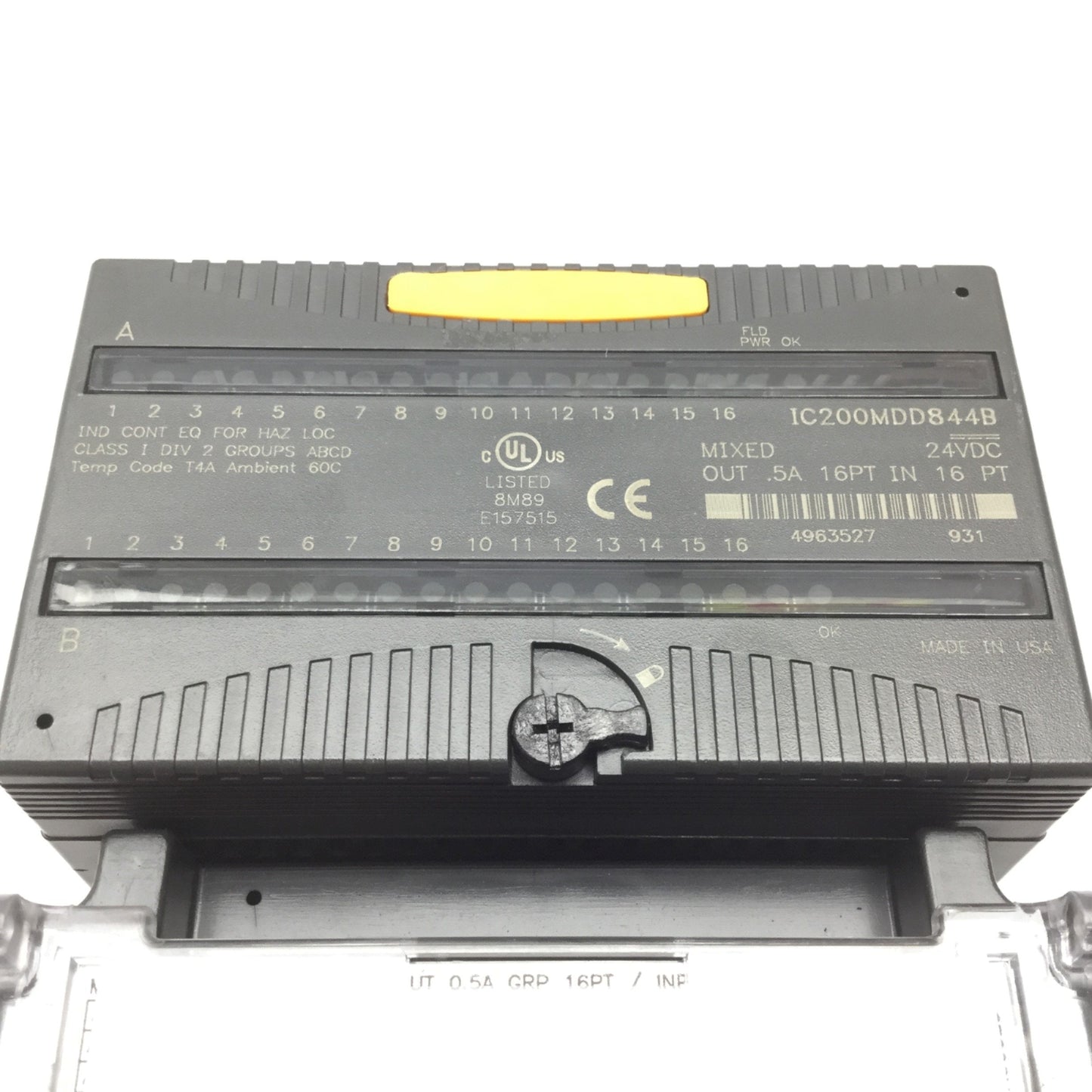 Used GE Fanuc IC200MDD844B VersaMax PLC Mixed Module With IC200CHS002A I/O Carrier