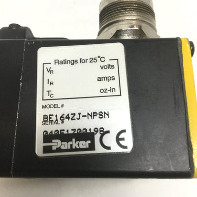 Used Parker BE164ZJ-NPSN Brushless Servo Motor NEMA 16, 340V, 2.9 in-lb, 0.12kW