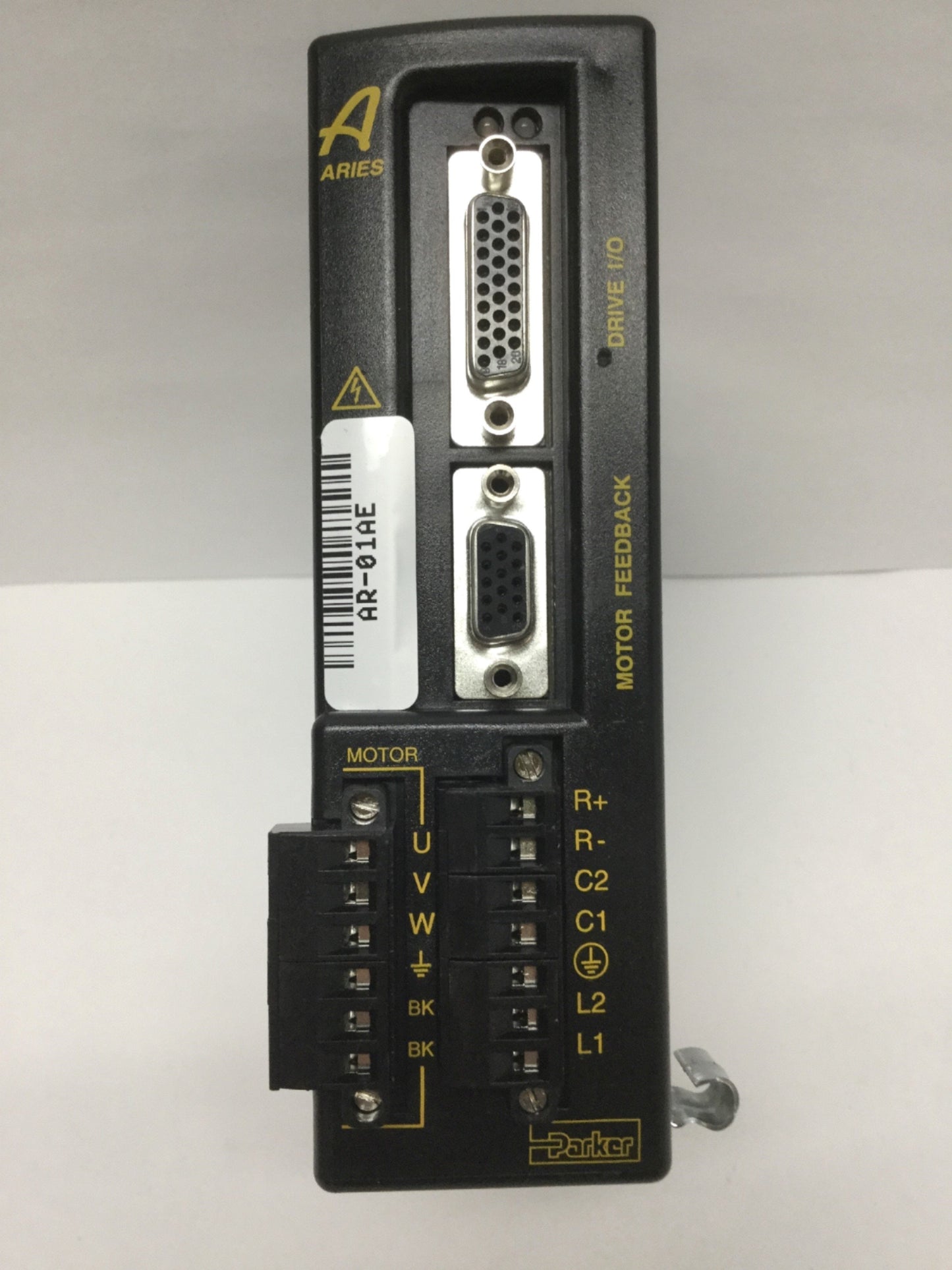 Used Parker AR-01AE Aries Single-Axis Brushless Servo Drive 1A, 100W, 120-240VAC