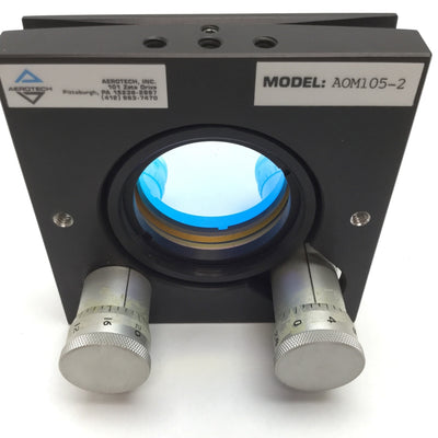 Used Aerotech AOM105-2 Optical Manual Gimbal Mount, 1-3/4" Mirror, Range ñ5ø