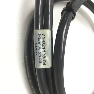 Used Parker 71-021135-04 REV A Command Cable, ViX to 6K Servo Indexer Drive, 4' Long