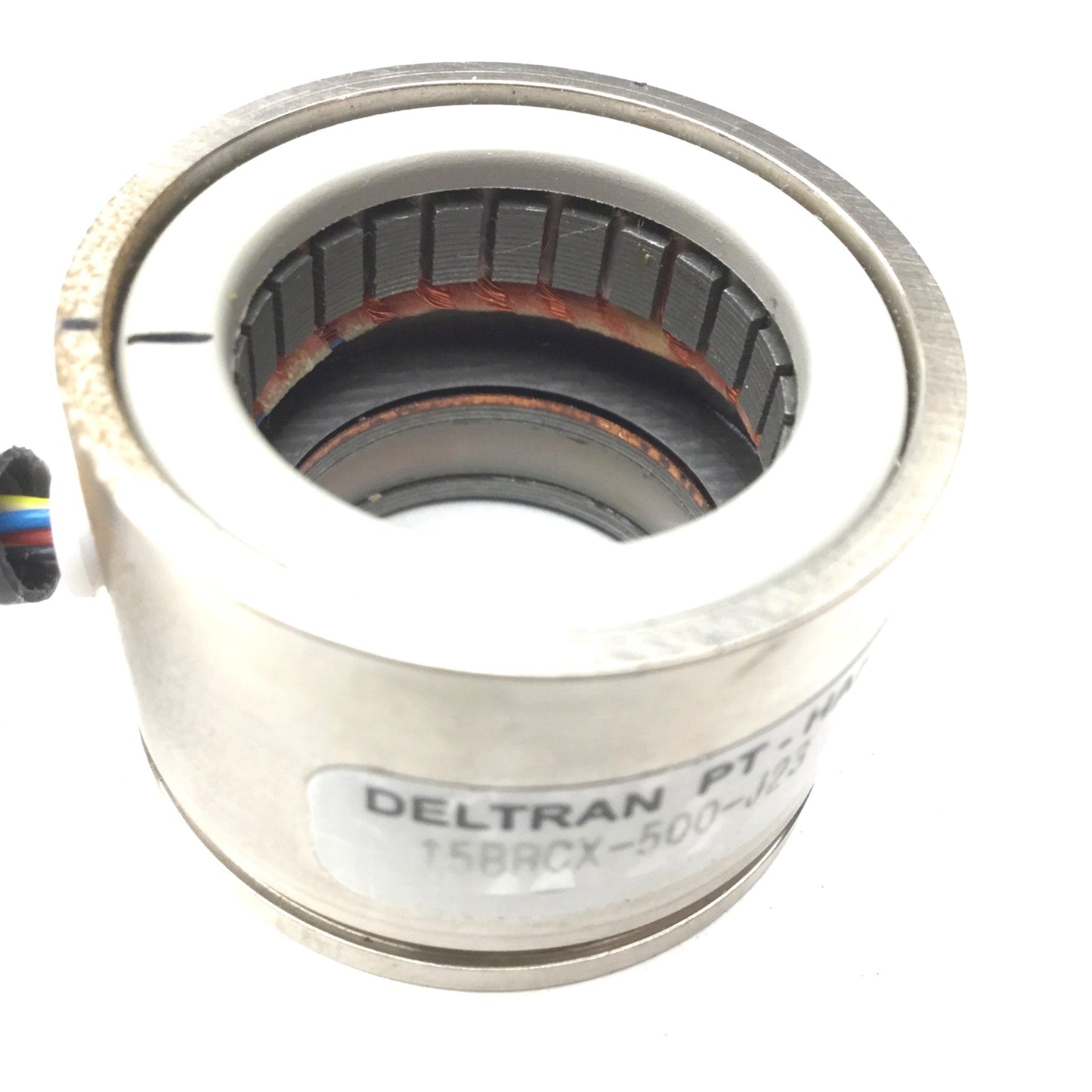 Used Deltran Harowe 15BRCX-500-J23 Steel Frameless Brushless Resolver, Bore: 3/8"