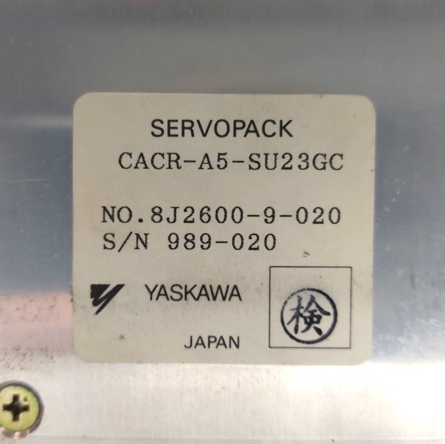 Used Yaskawa CACR-A5-SU23GC Rev. B1 Servopack, for Epson SRC-320 Robot Controller