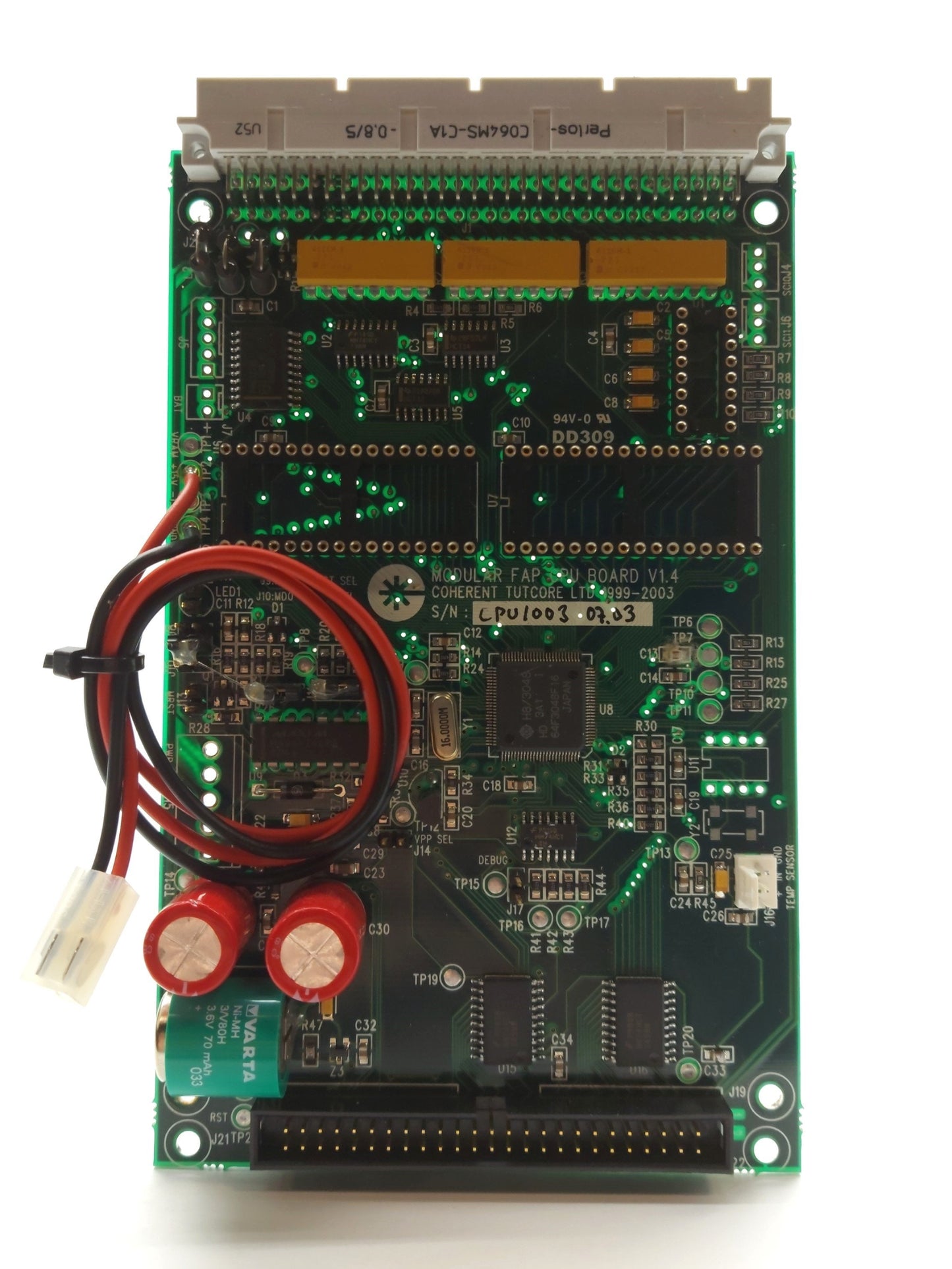 Used Coherent V1.4 Duo FAP LASER Modular CPU Board 50-Pin Header 64-Pin Connector